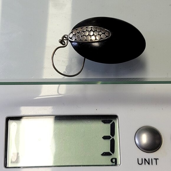 Teardrop Black Wood Inspired Earrings - Picture 9 of 9